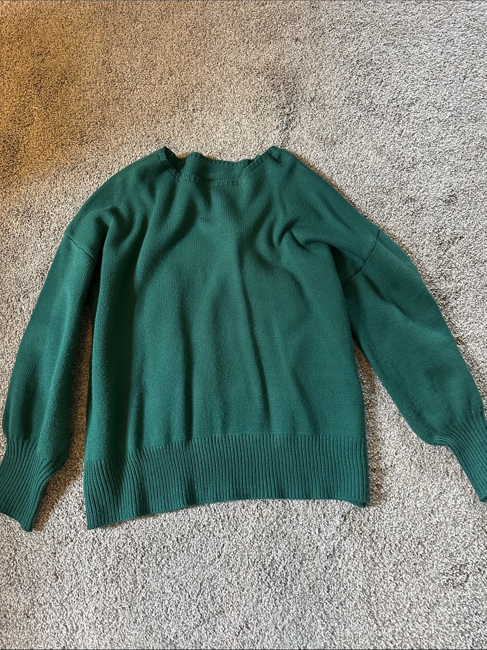 Classic Women's Crewneck Sweater in Forest Green